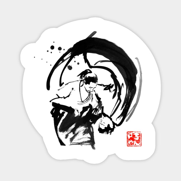 aikido for Black background Sticker by pechane